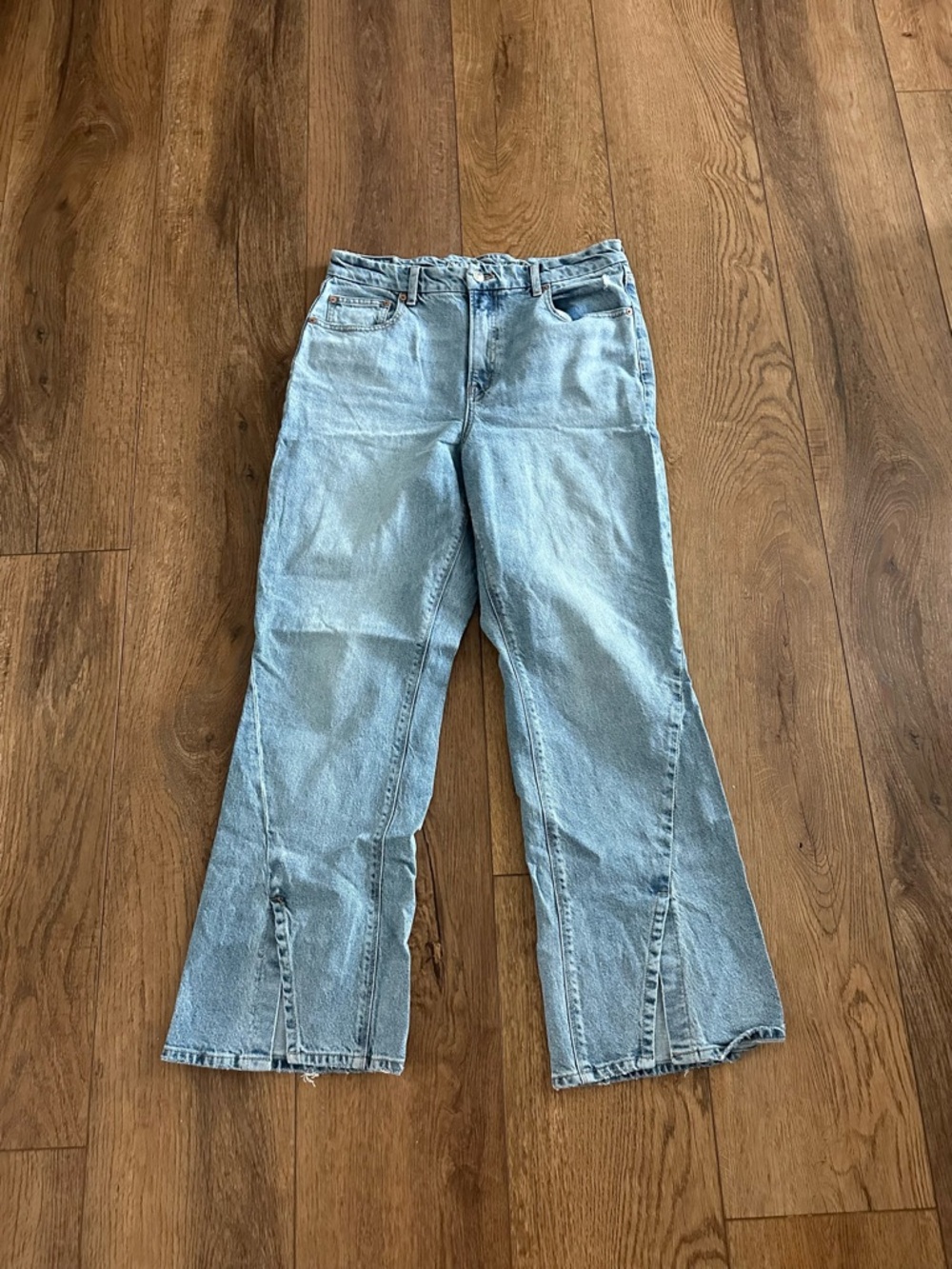 American Eagle Outfitters Light Blue Wide-Leg Jeans